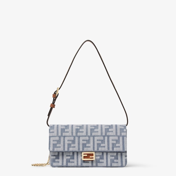 Fendi Wallet On Chain Baguette In Blue