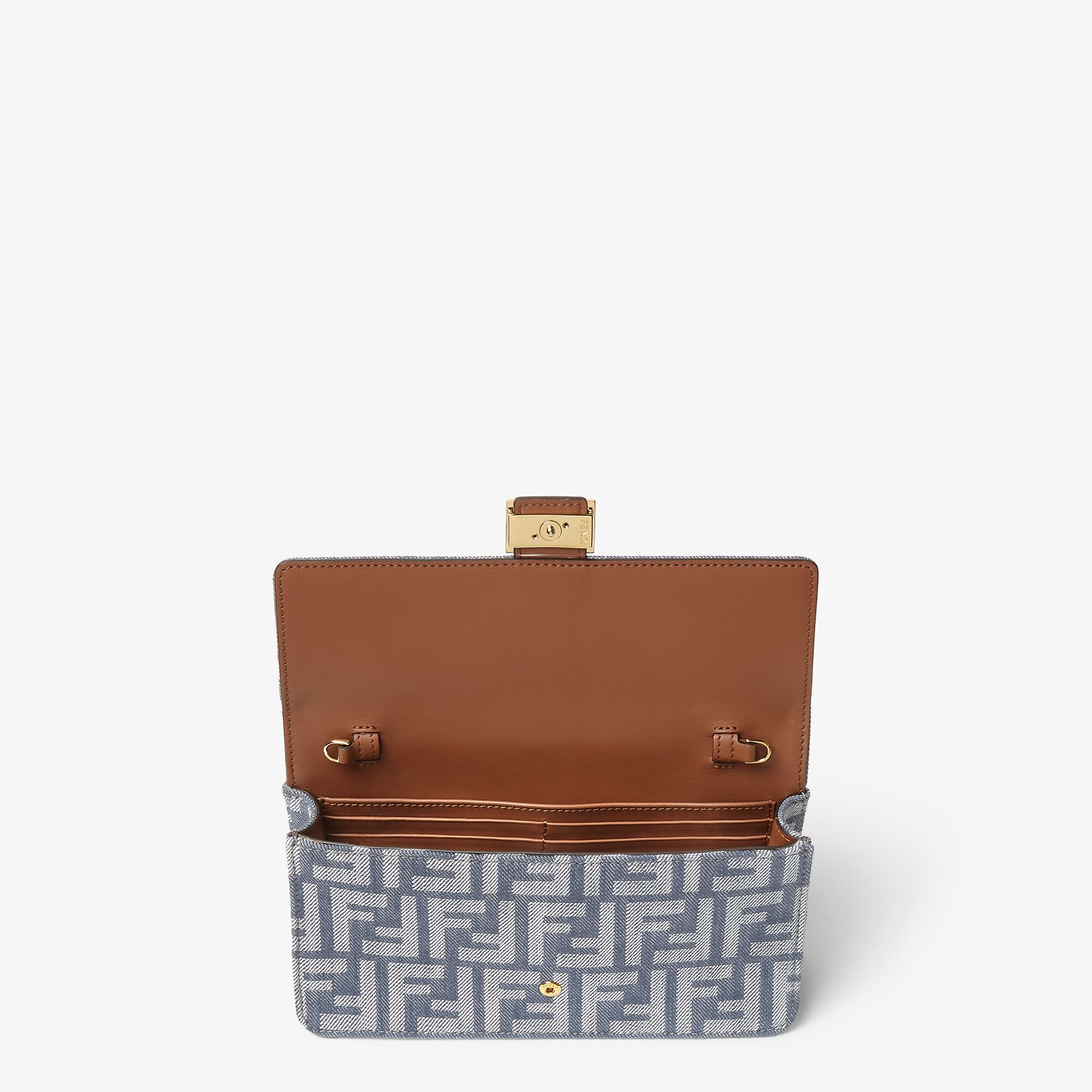 FENDI バゲット FF ジャカード チェーン ウォレット 8M0498AUT4 Wallet On Chain Baguette Fabric Blue | Fendi