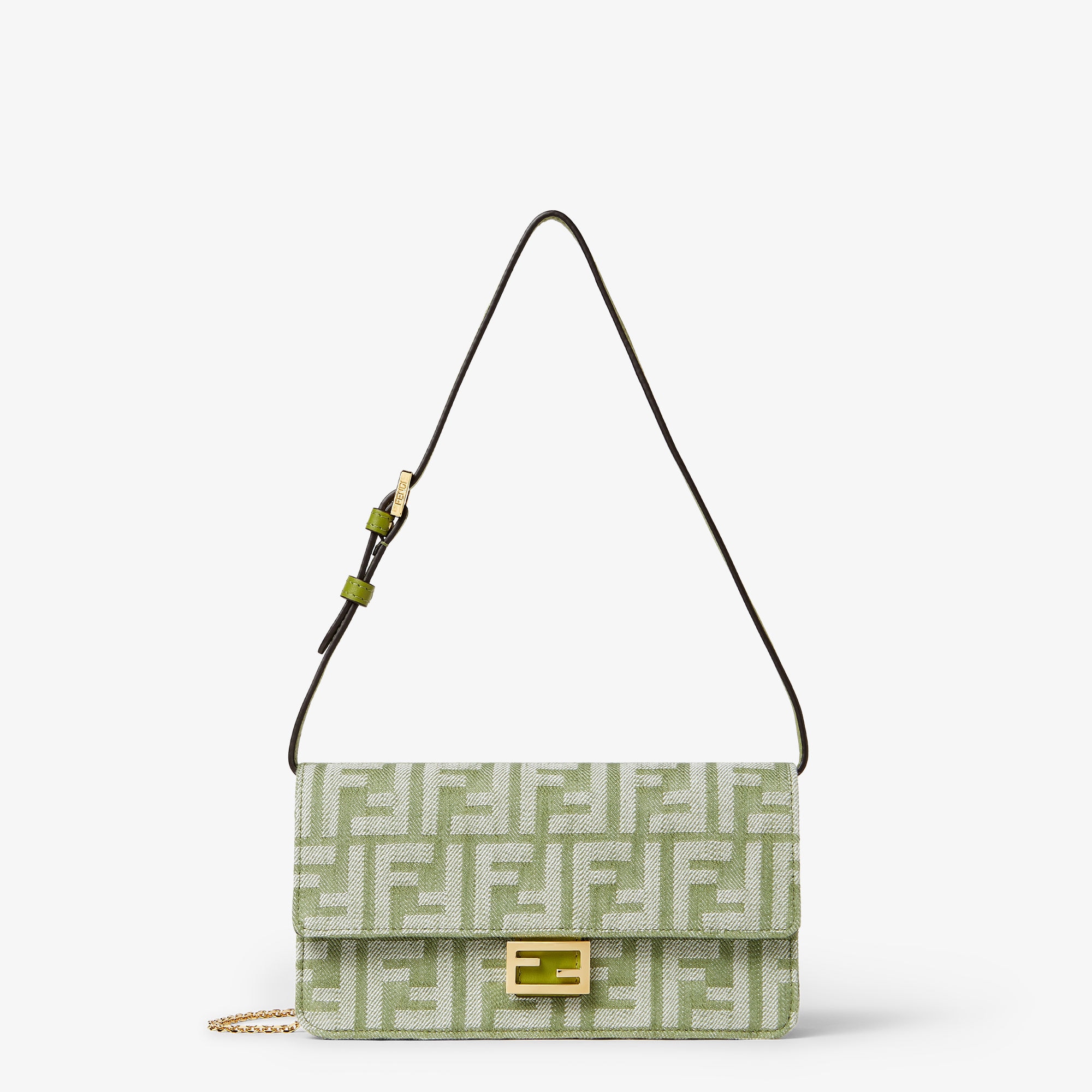 Wallet On Chain Baguette - Green | FENDI US