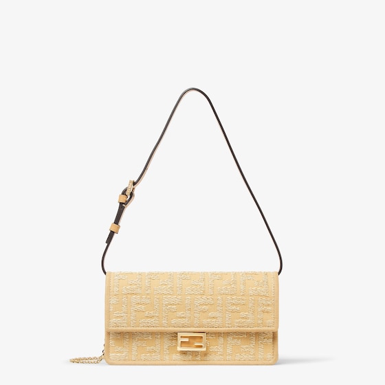 Fendi Wallet On Chain Baguette In Sand