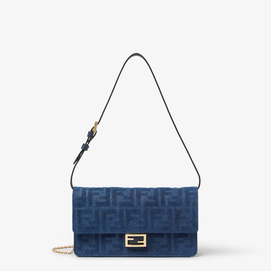 Fendi Wallet On Chain Baguette In Blue