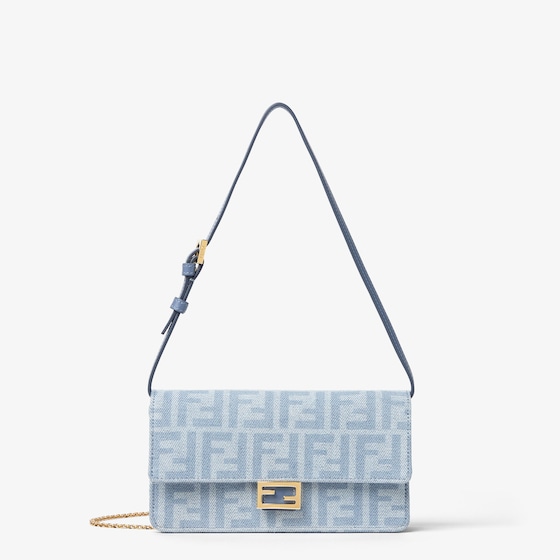 Fendi Wallet On Chain Baguette In Blue
