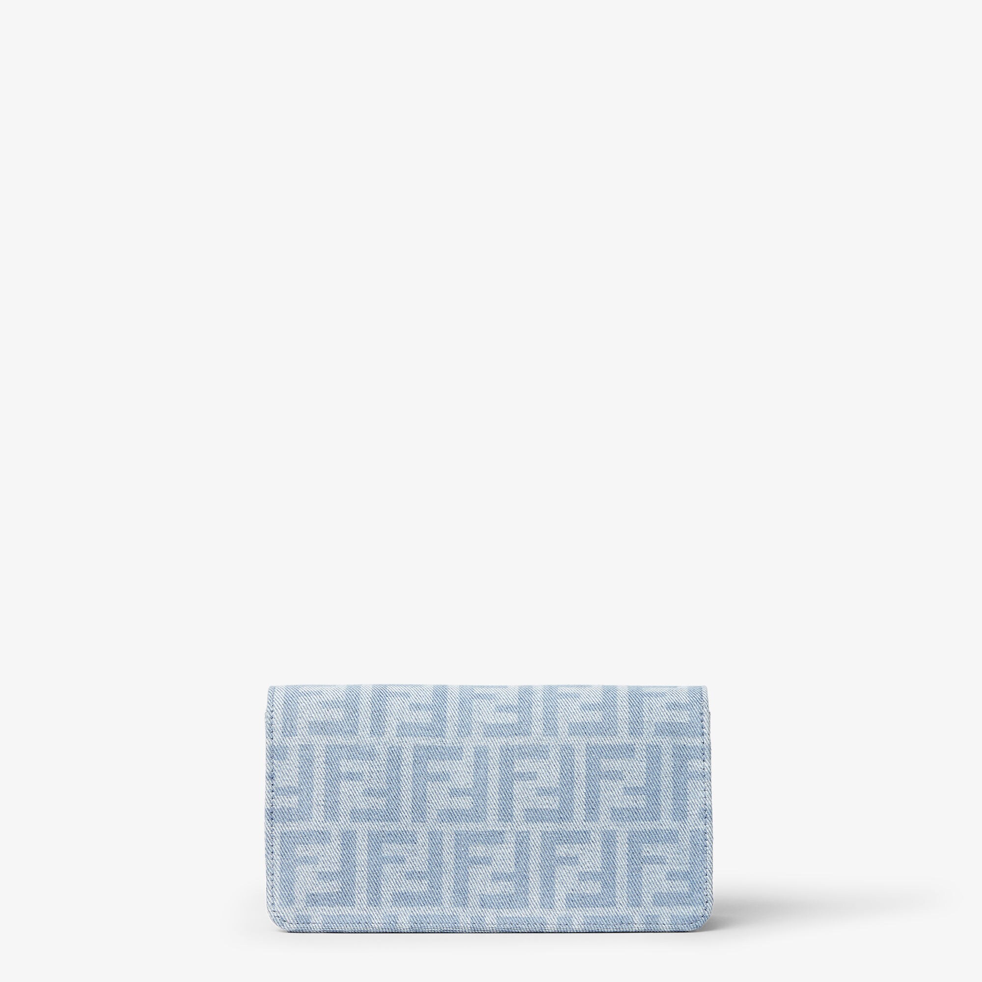 Wallet On Chain Baguette - Light blue | FENDI US