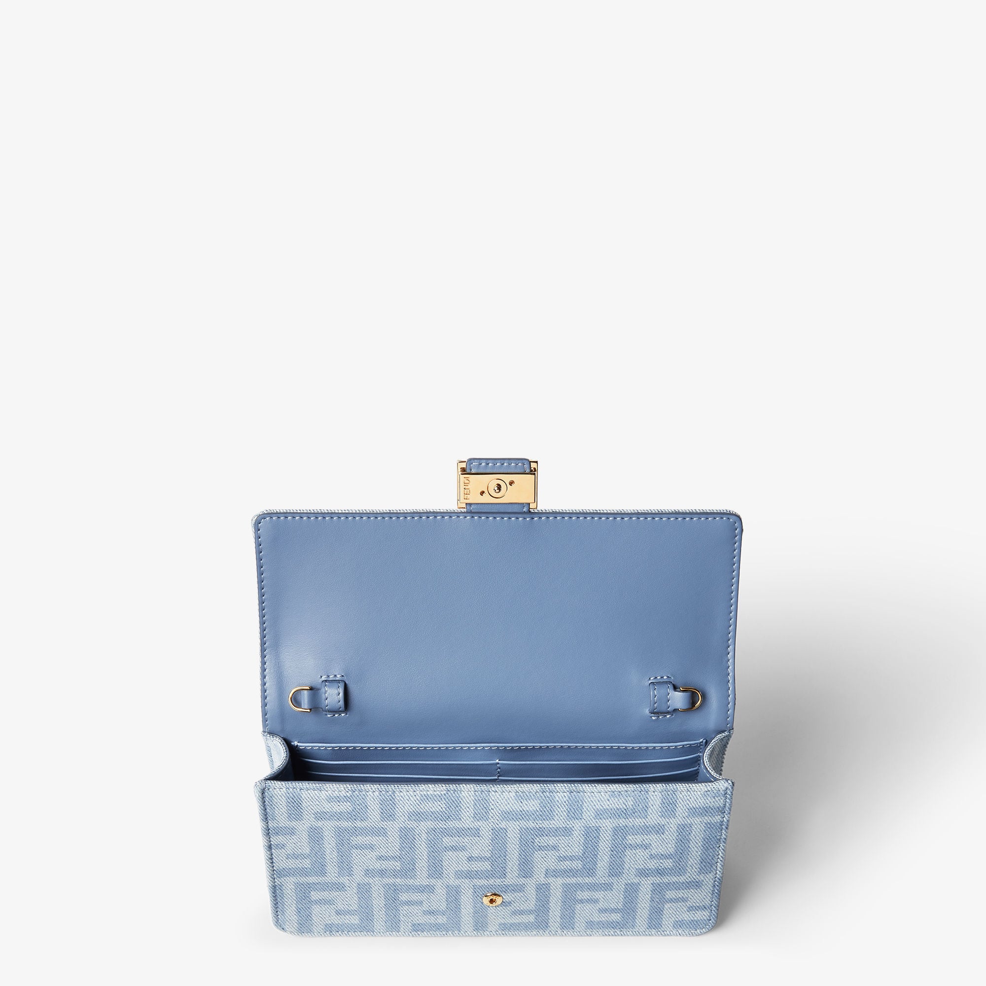 Wallet On Chain Baguette - Light blue | FENDI US