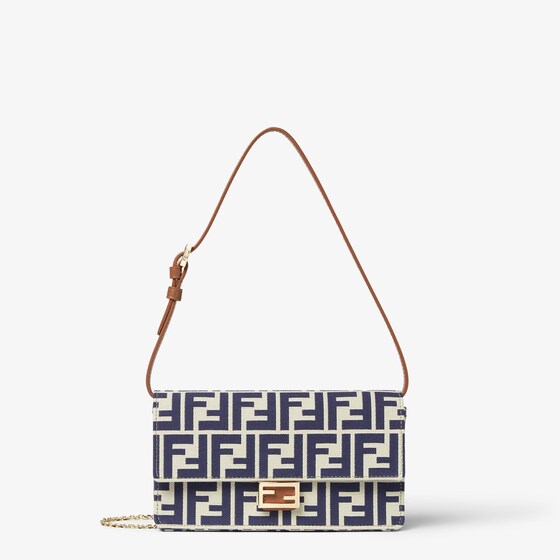 Fendi Wallet On Chain Baguette In Blue