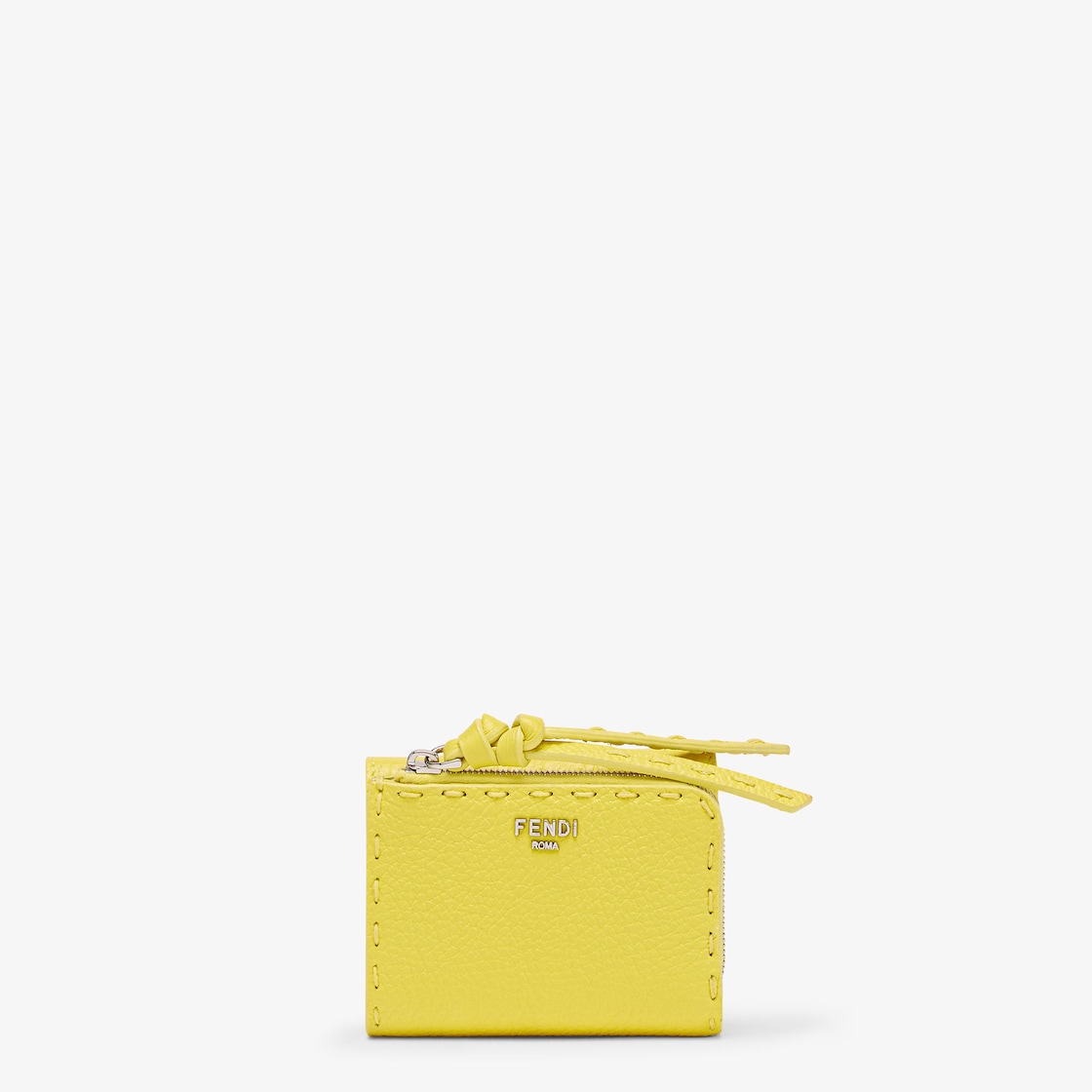 Peekaboo Micro Trifold Acid yellow Selleria wallet Fendi