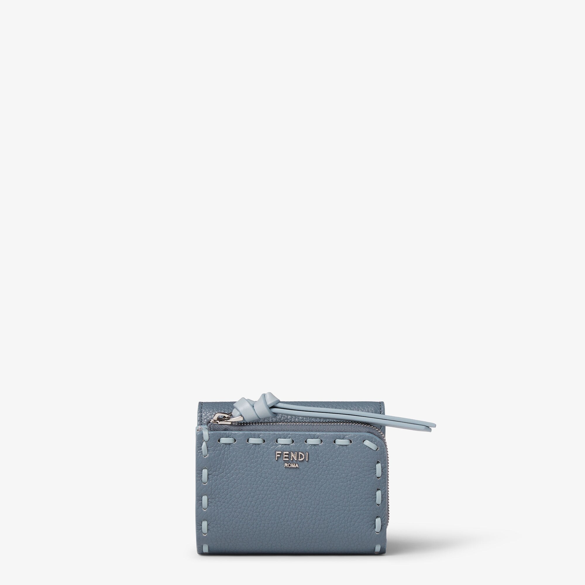 Peekaboo Micro Trifold Cuoio Romano leather Light blue | Fendi