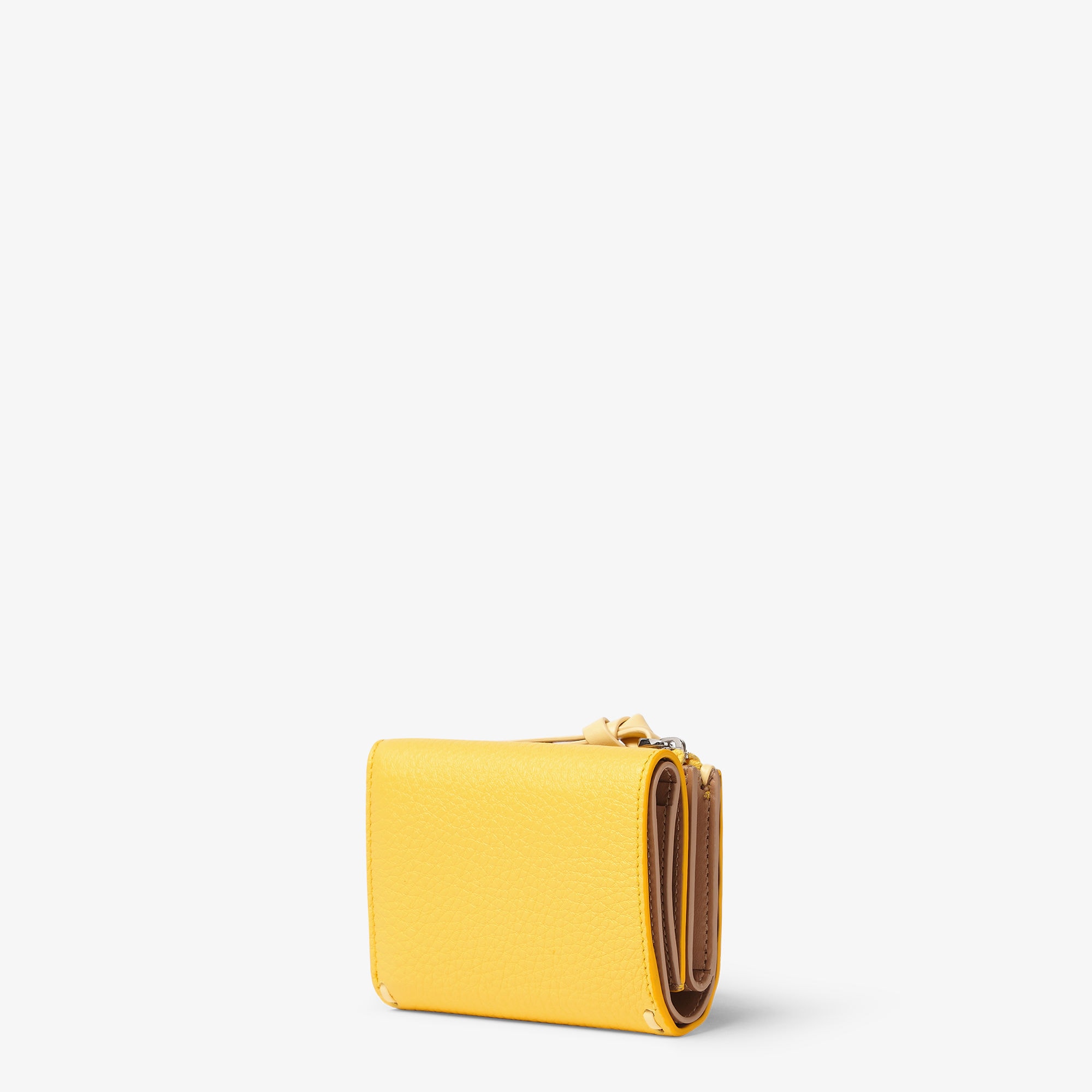セレリア マイクロ 三つ折り財布 カーフレザー イエロー | Fendi