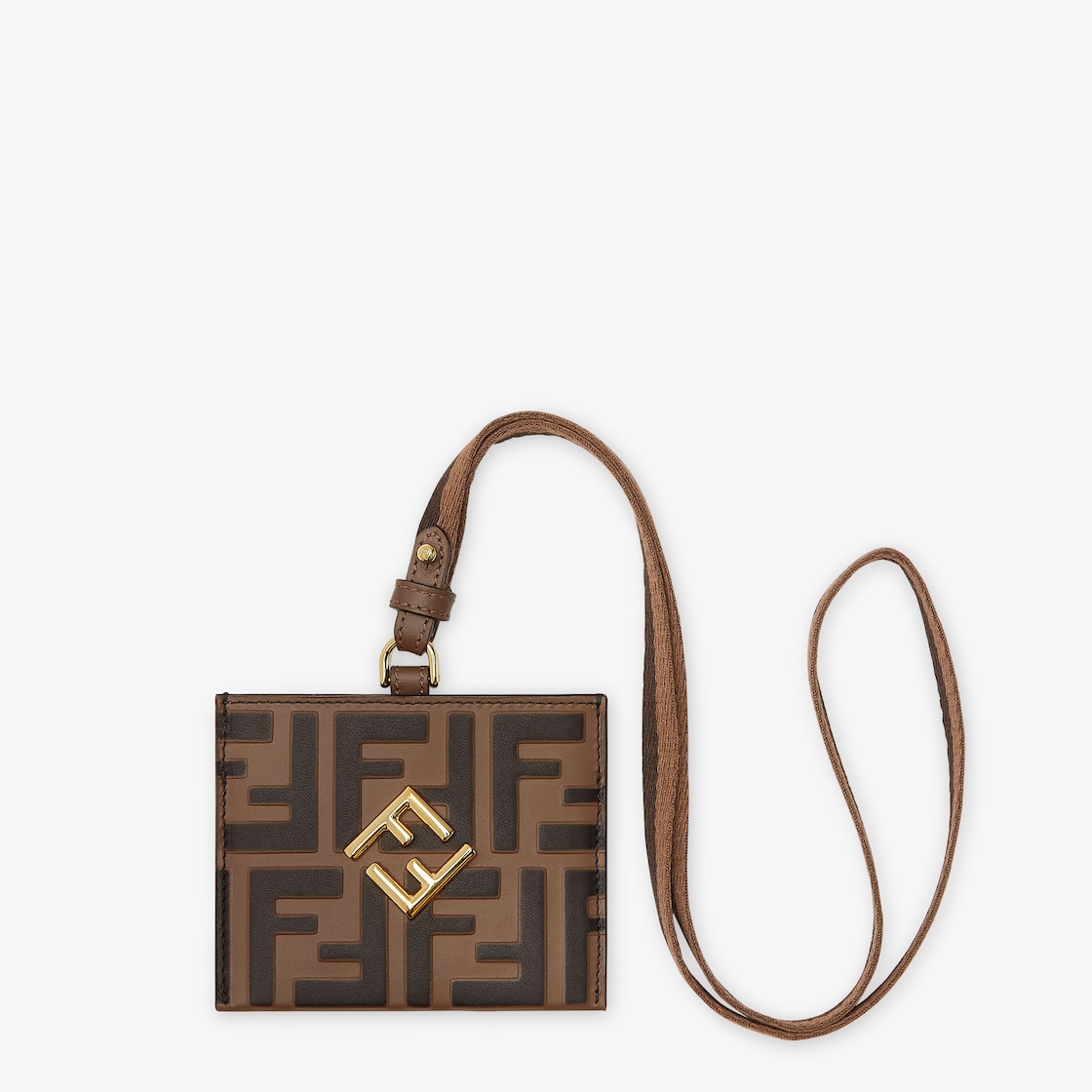 FFダイヤモンド ネームバッジ レザー ブラウン | Fendi FFダイヤモンド ネームバッジ レザー ブラウン | Fendi