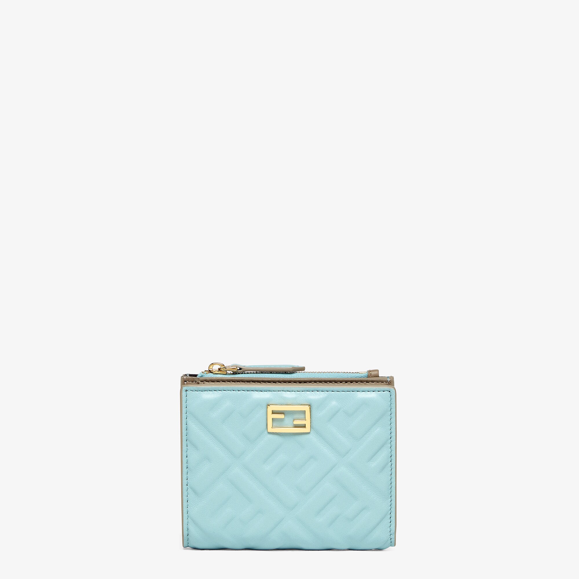 スリムバゲット 財布 スモール - ライトブルーナッパレザー 財布 FFモチーフ | Fendi