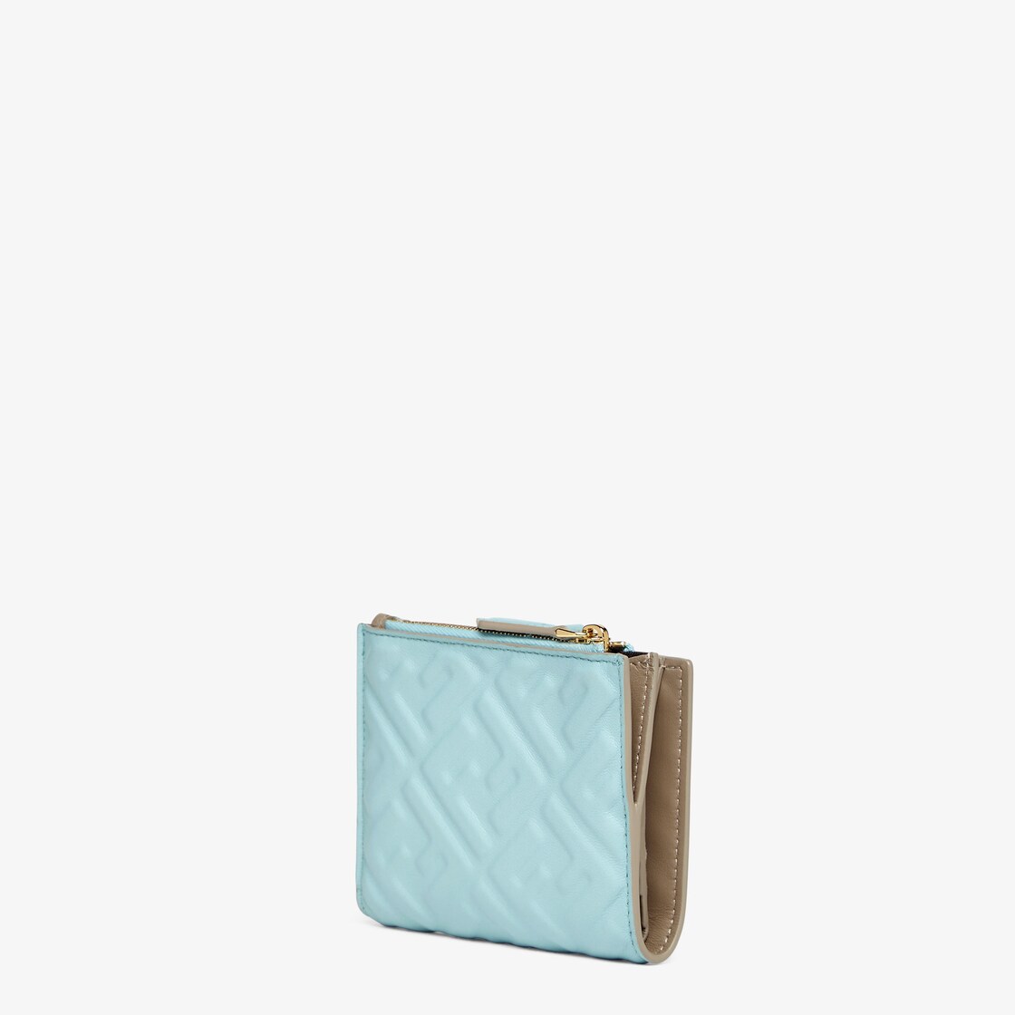 Slim Baguette Wallet Small Leather Light blue - Image 3/4