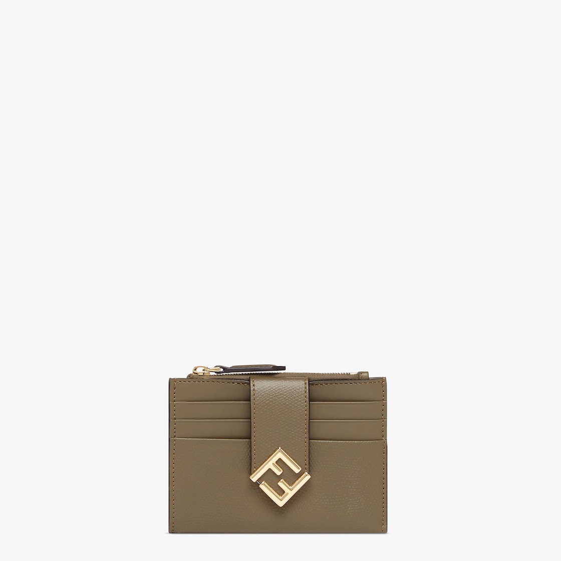 FFダイヤモンド ジップカードケース レザー グリーン | Fendi FFダイヤモンド ジップカードケース レザー グリーン | Fendi