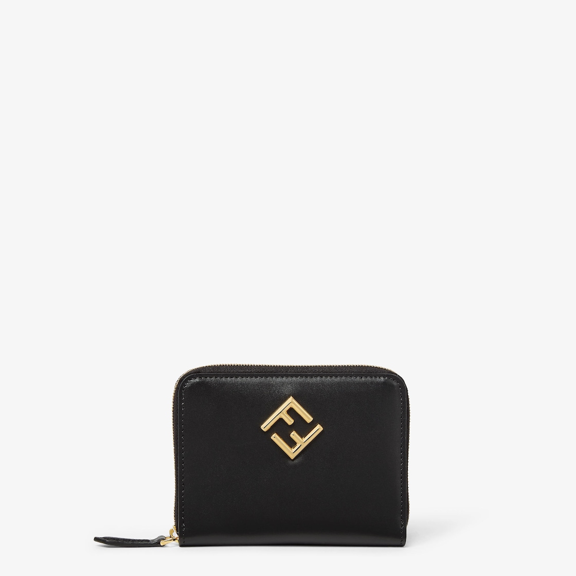 FF Diamonds Zip Around Medium Leather Black - Image 1/3