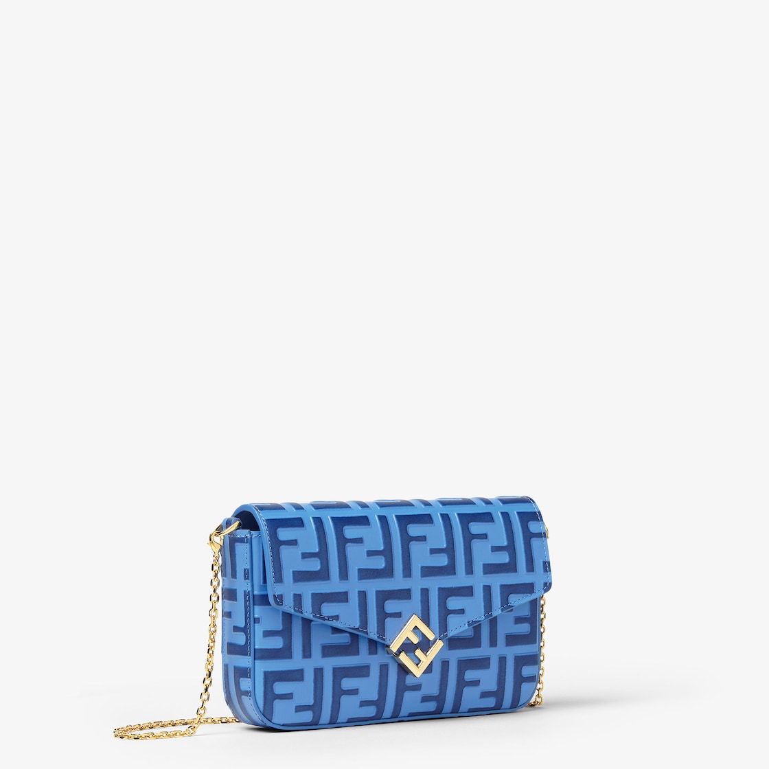 FF Diamonds Wallet On Chain Leather Blue - Image 2/4