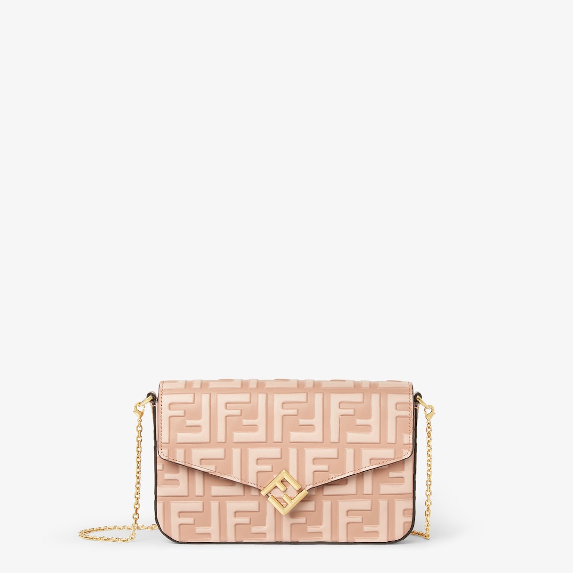 FFダイヤモンド 財布ショルダー レザー ピンク | Fendi FFダイヤモンド 財布ショルダー レザー ピンク | Fendi