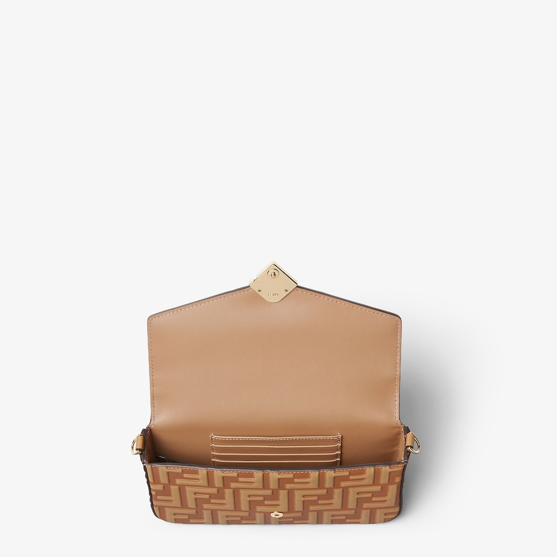 FF Diamonds Wallet On Chain Leather Brown - Image 4/4