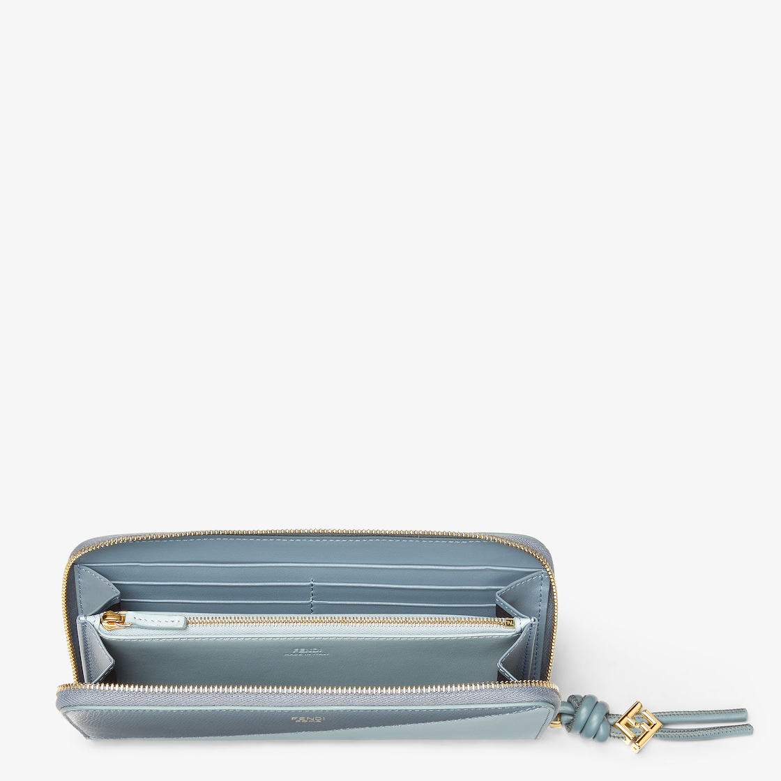 FF Diamonds Zipper Around Large Leather Light blue - Image 3/3