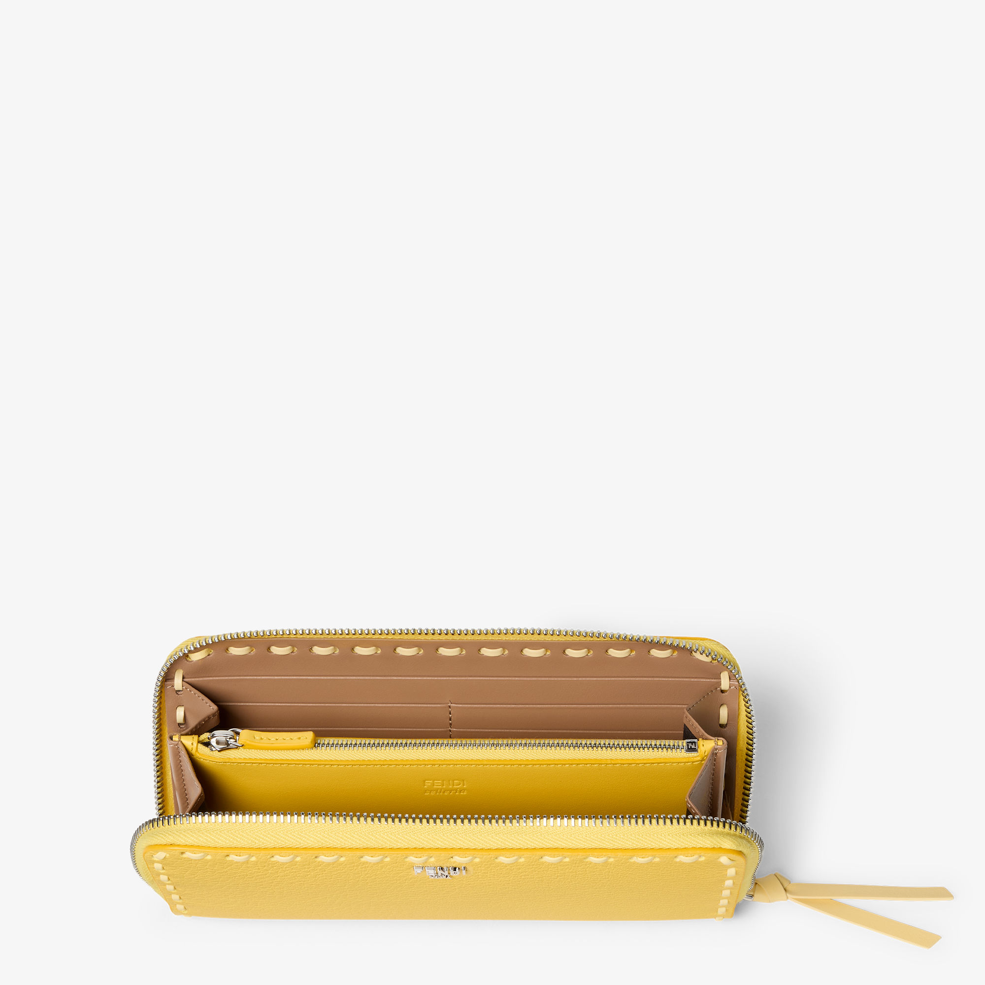 Selleria Zip Around Large - Yellow | FENDI International