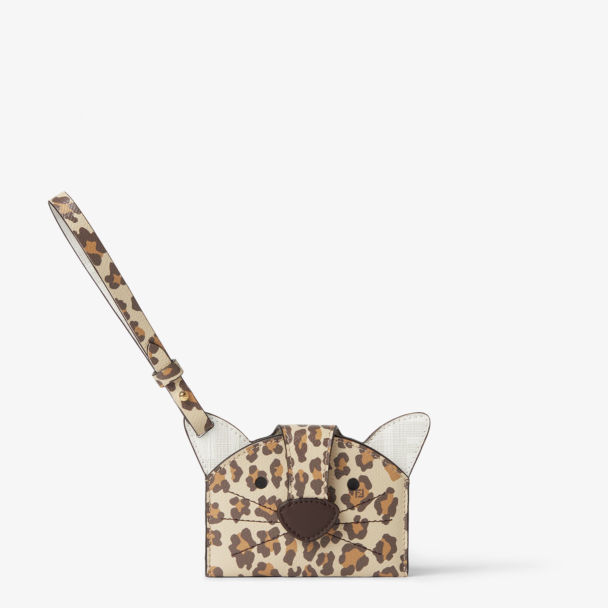 FENDI カードケース　鳥モチーフ　美品　ピンク/ベージュ org.jpg