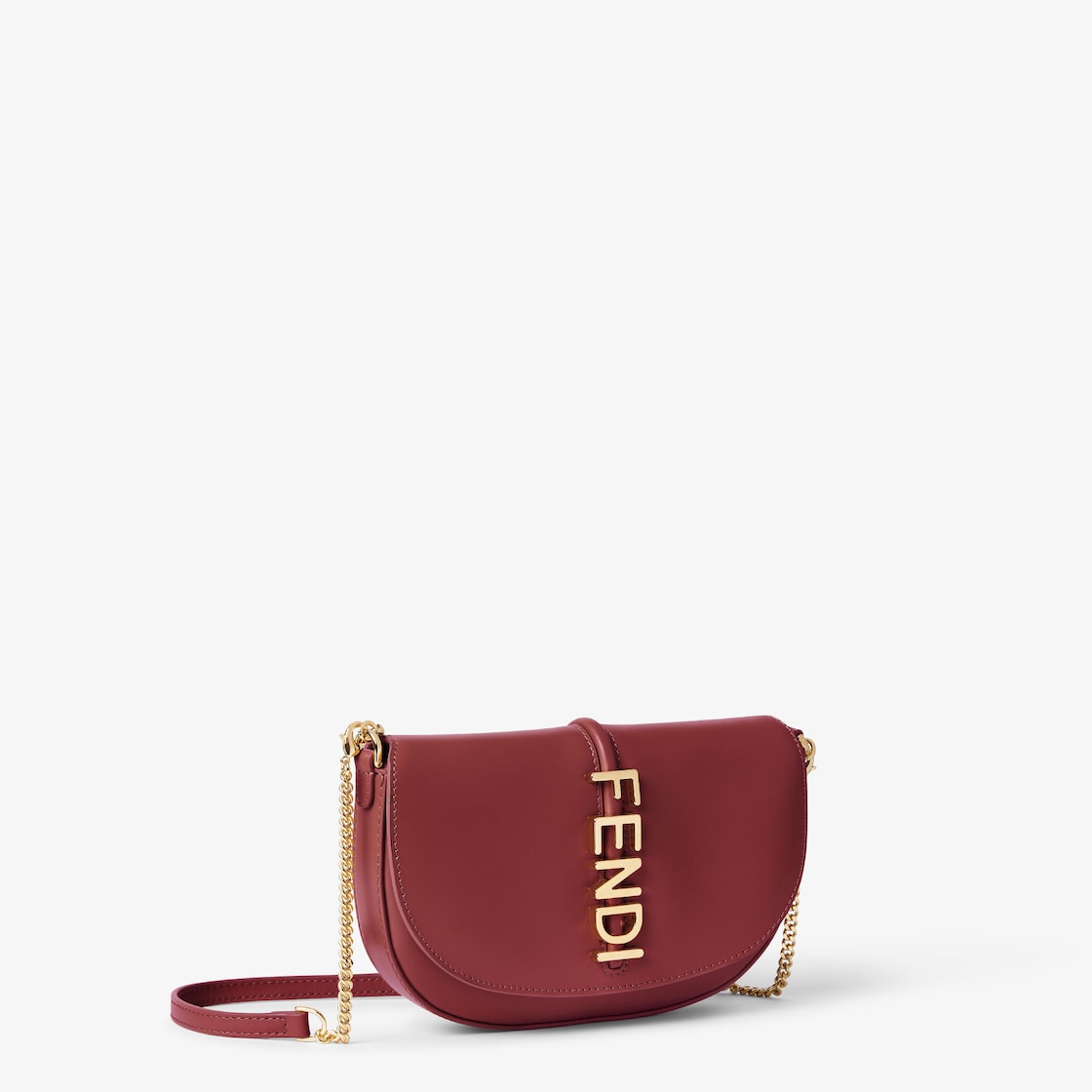 Fendigraphy Wallet on Chain Leather Red - Image 3/6