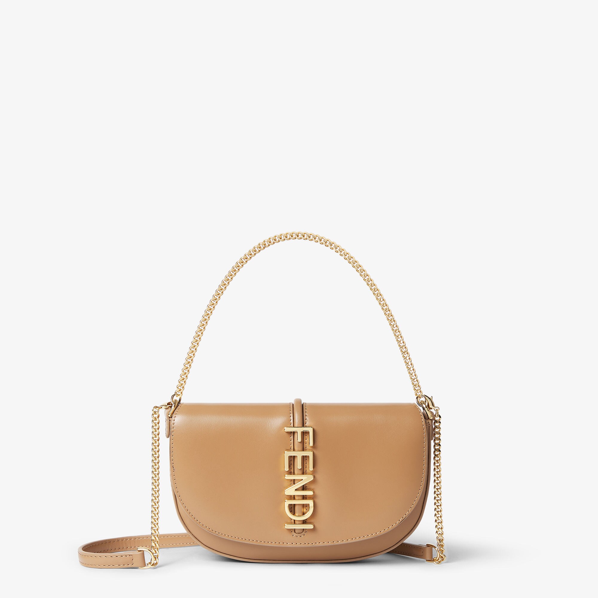 Fendigraphy Wallet on Chain - Brown | FENDI US
