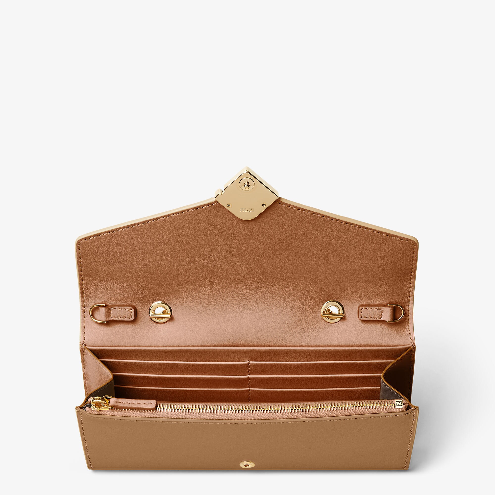 FFダイヤモンド 財布ショルダー - ブラウン | FENDI JP