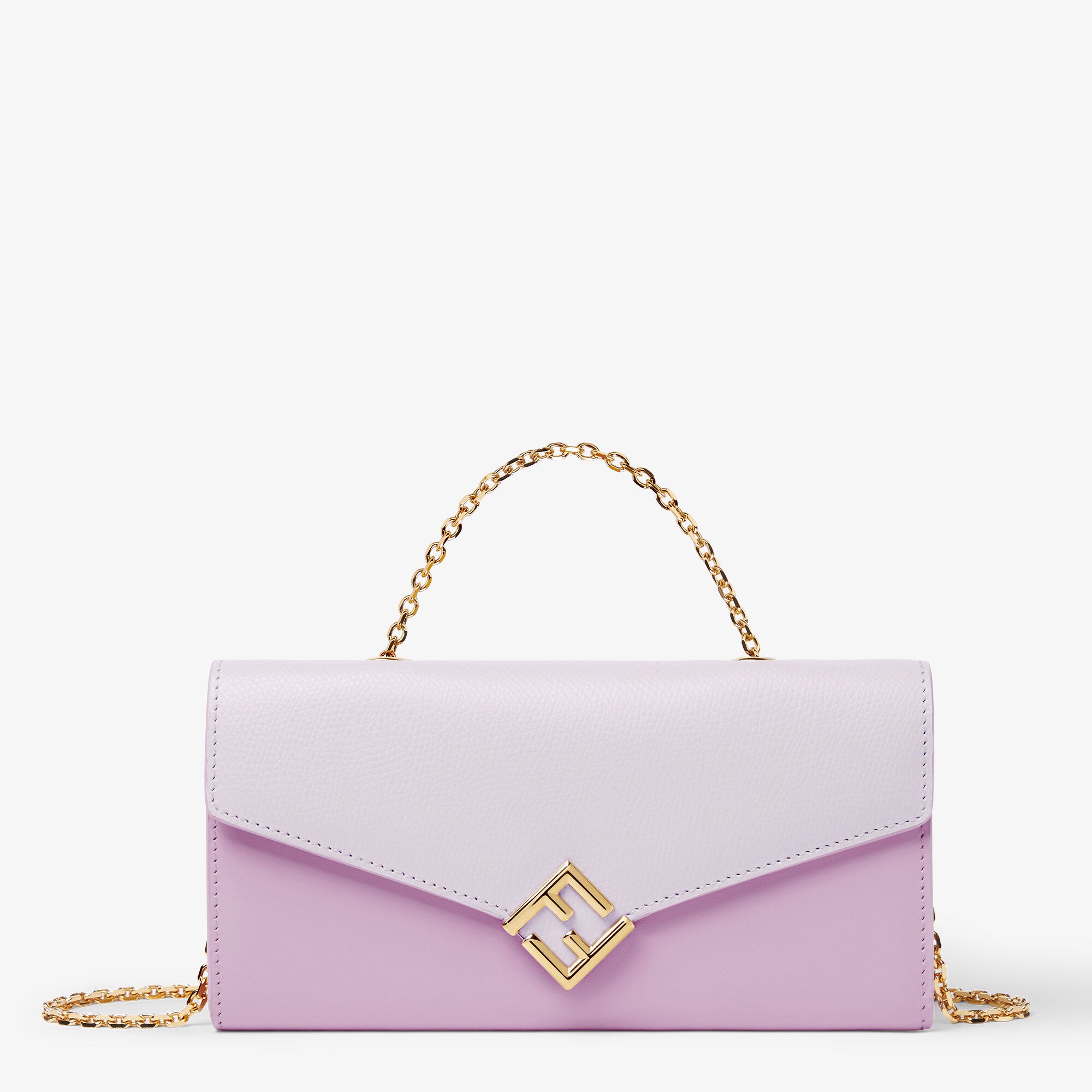 FFダイヤモンド 財布ショルダー レザー パープル | Fendi