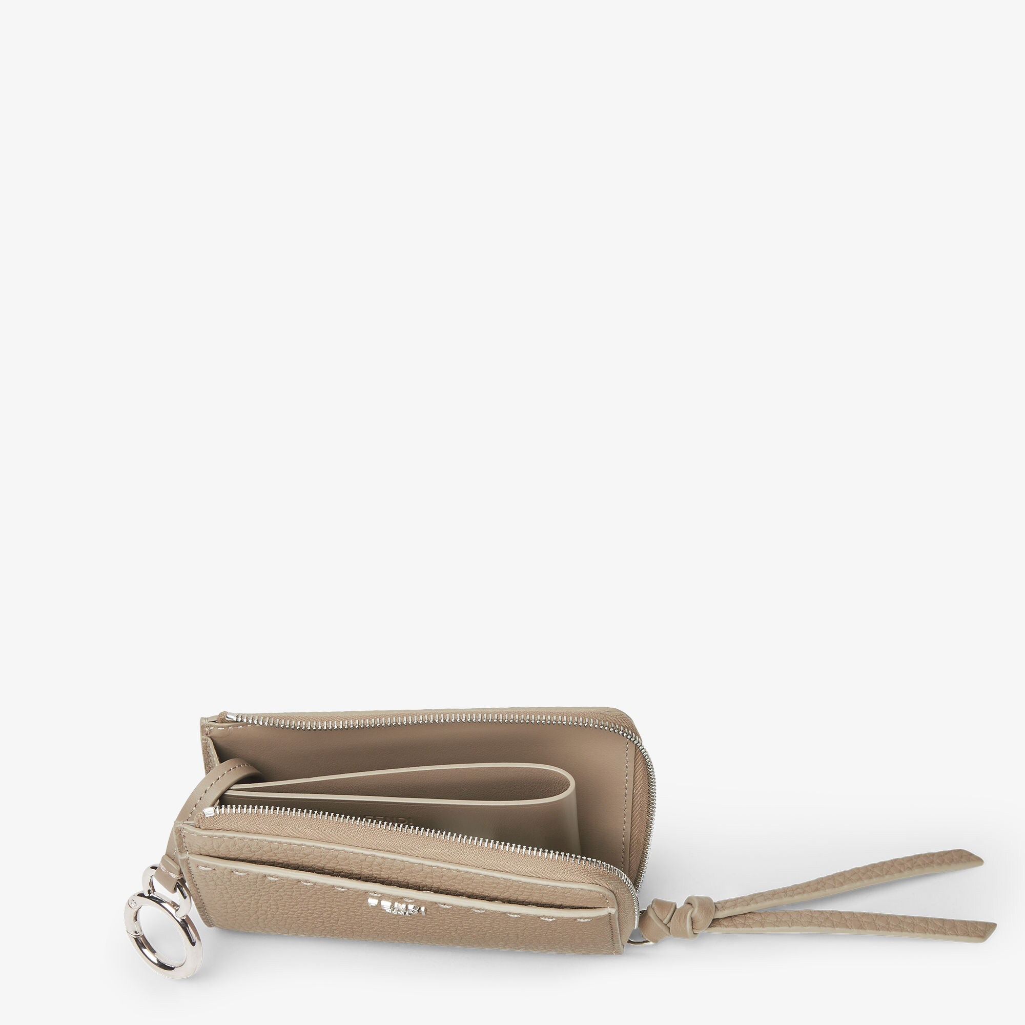 ピーカブー キーホルダー付きカードケース カーフレザー ベージュ | Fendi