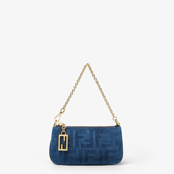 Fendi Baguette Pouch Mini In Blue