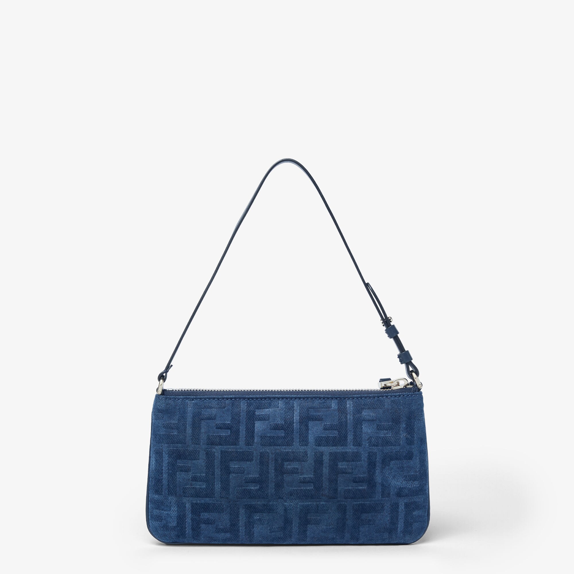 Flat Baguette Pouch Fabric Blue | Fendi