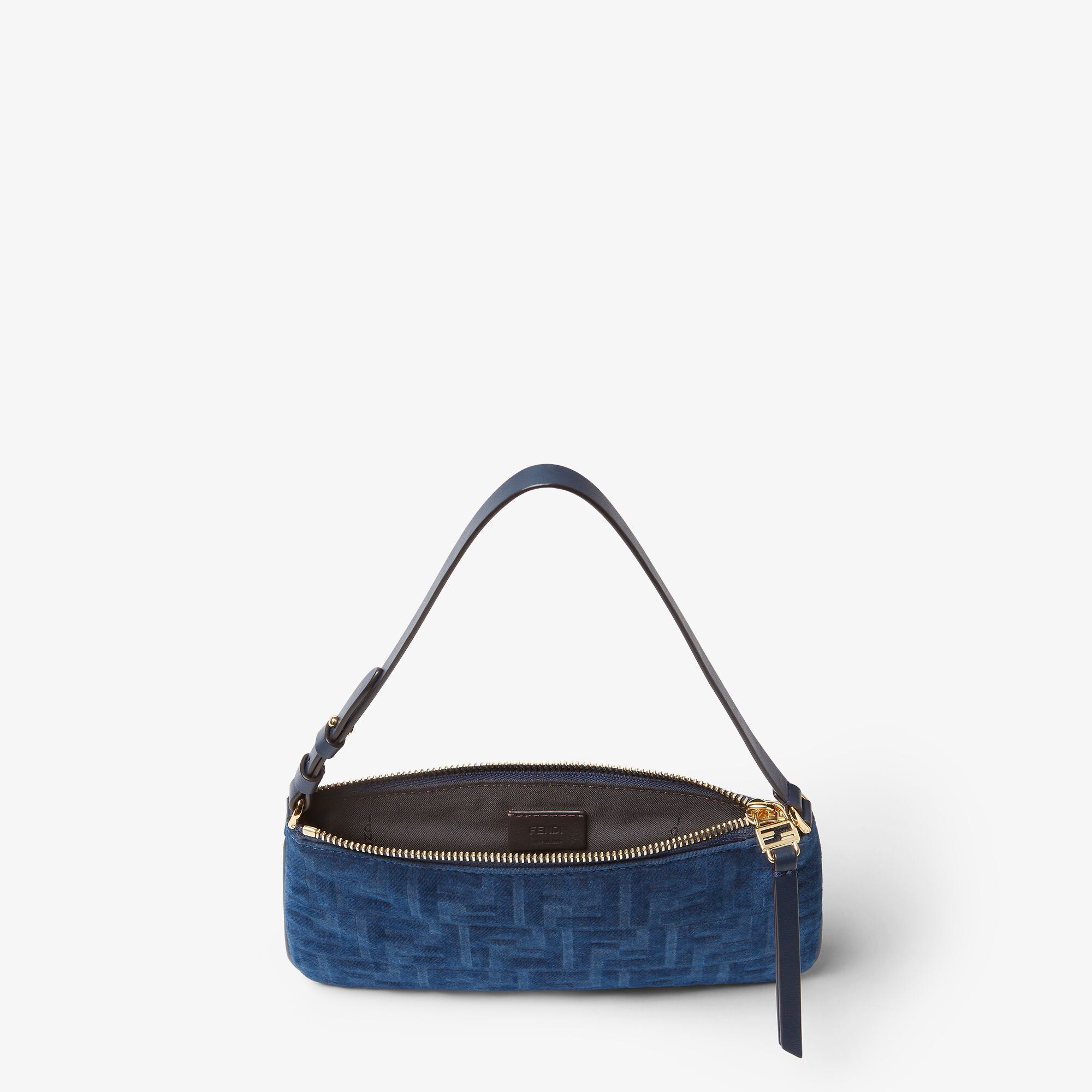 Flat Baguette Pouch Fabric Blue | Fendi