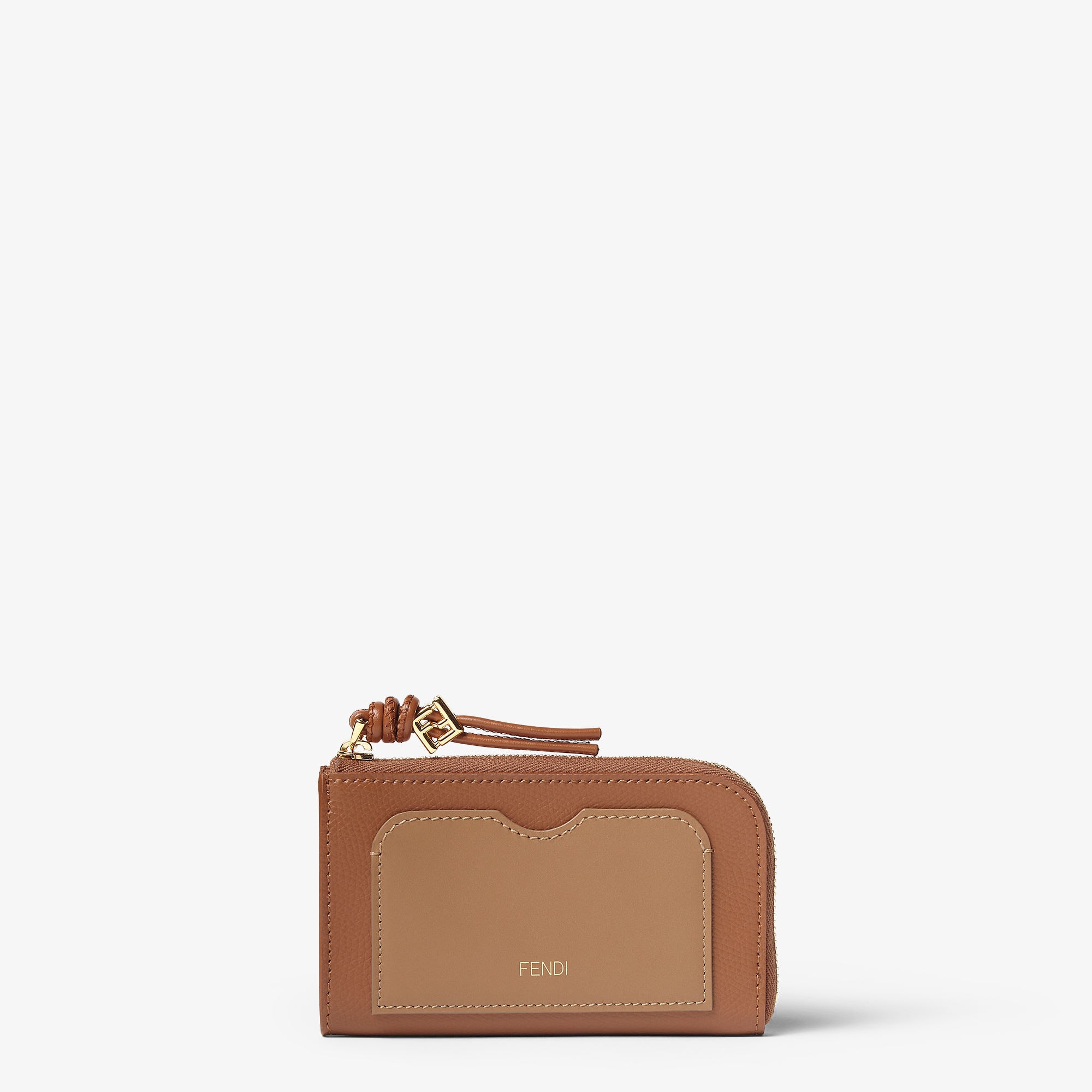 FF Diamonds Card Case Pouch - Brown | FENDI US