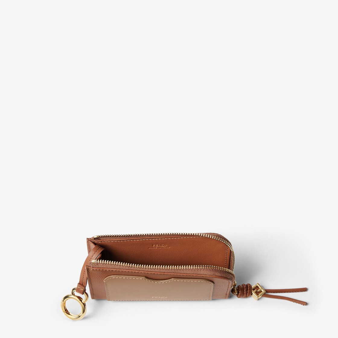 FF Diamonds Card Case Pouch Leather Brown - Image 2/3