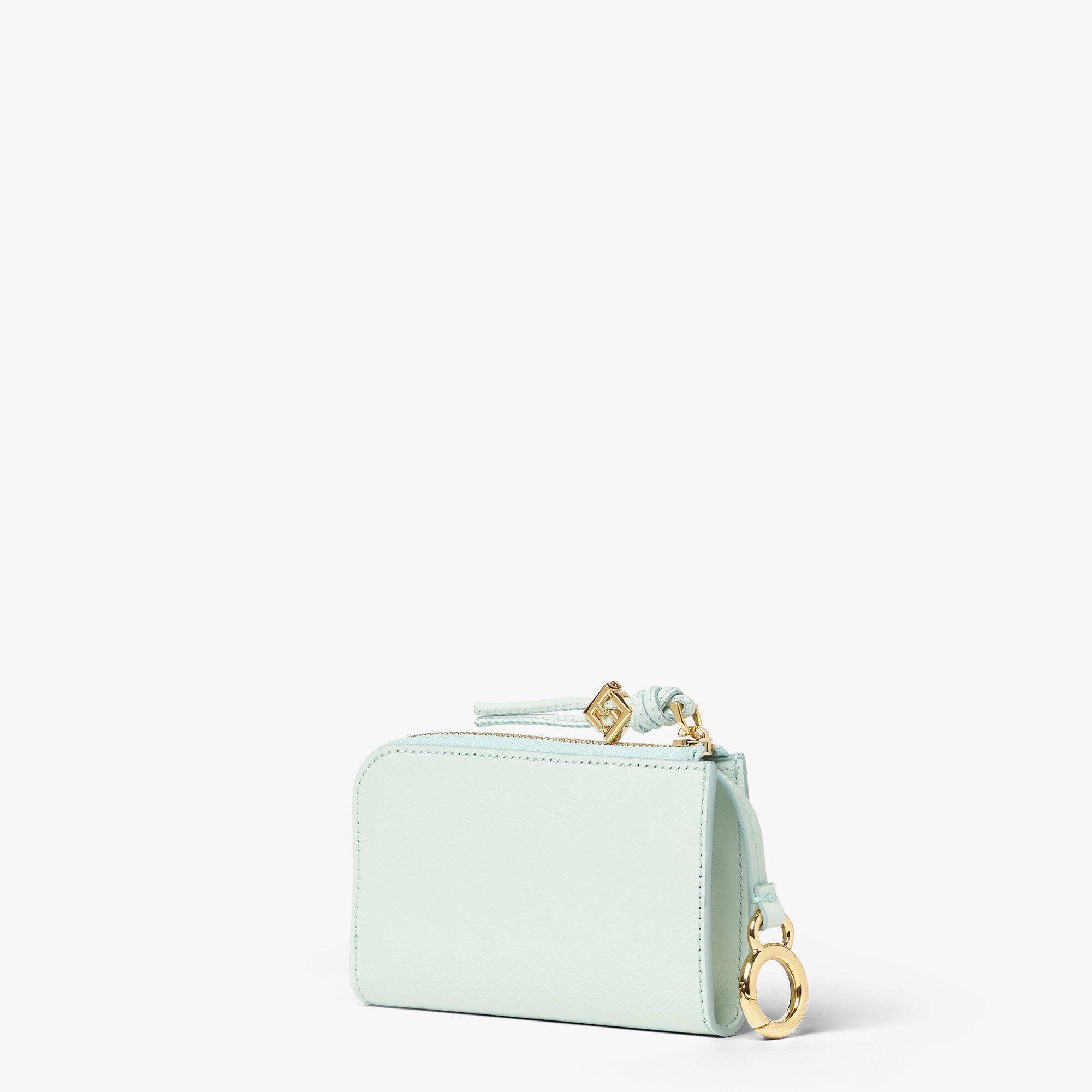 FFダイヤモンド カードケース スリム クラッチ レザー グリーン | Fendi