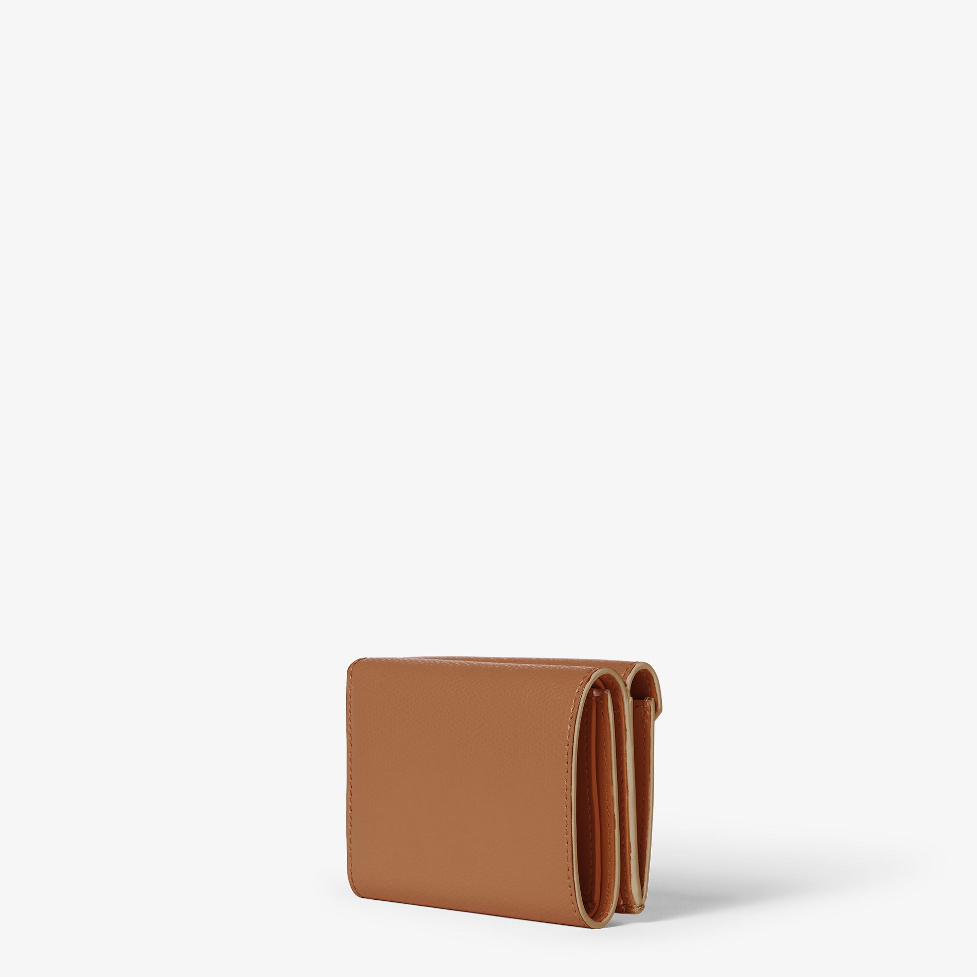 FFダイヤモンド マイクロ 三つ折り財布 レザー ブラウン | Fendi