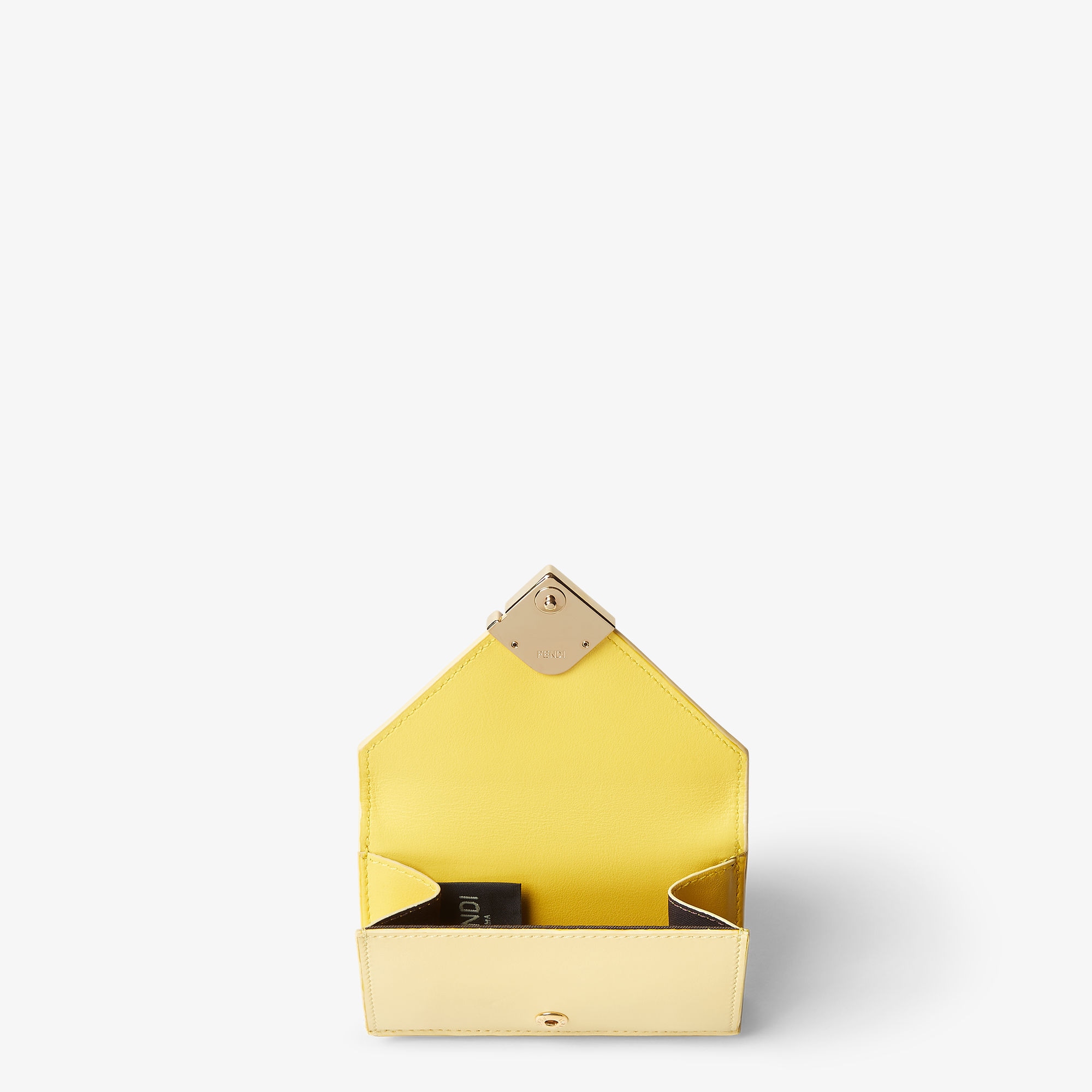 FFダイヤモンド マイクロ 三つ折り財布 レザー イエロー | Fendi