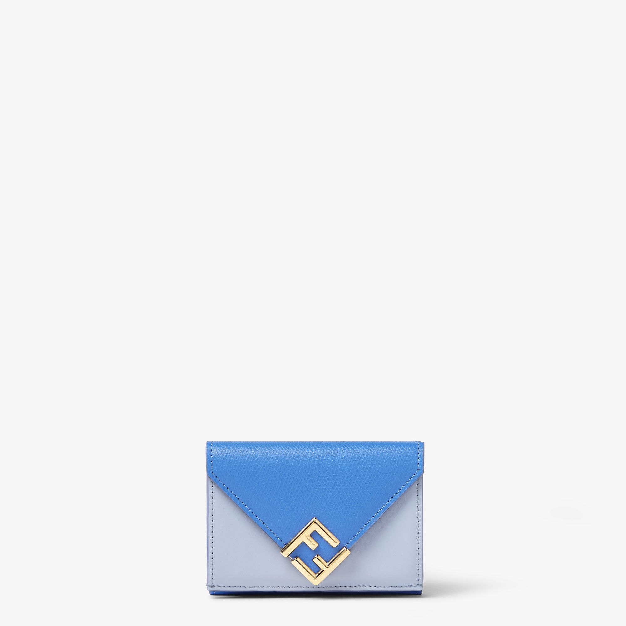 FFダイヤモンド マイクロ 三つ折り財布 レザー ブルー | Fendi