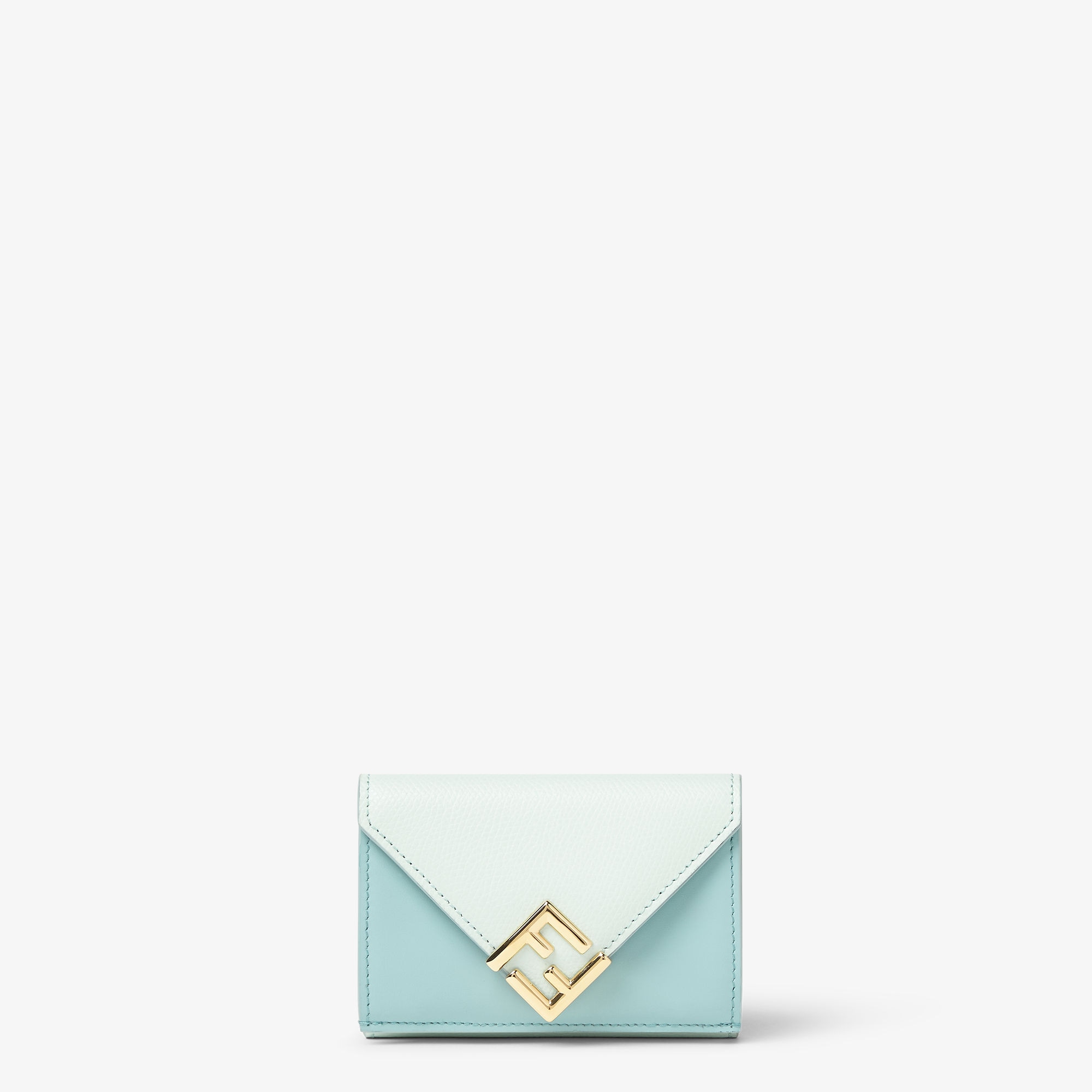 FFダイヤモンド マイクロ 三つ折り財布 レザー グリーン | Fendi