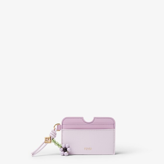 Fendi Ff Diamonds Card Case In Purple