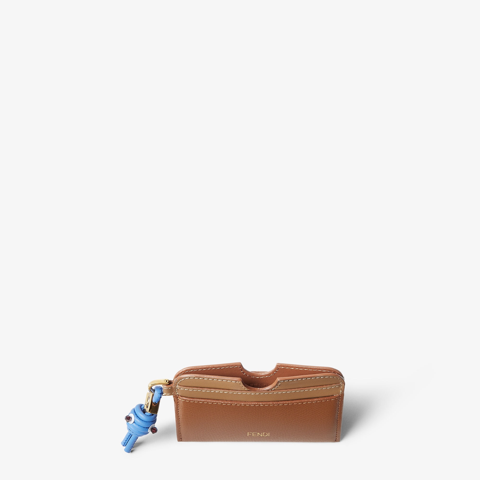 FFダイヤモンド カードケース レザー ブラウン | Fendi