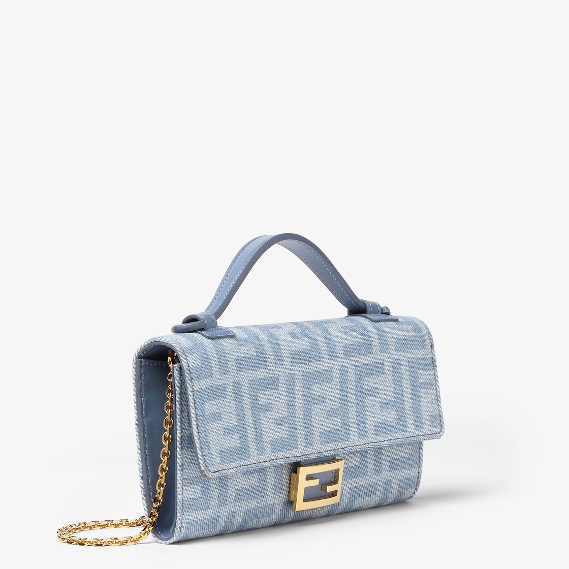 Baguette Continental With Chain Denim Light blue - Image 2/4