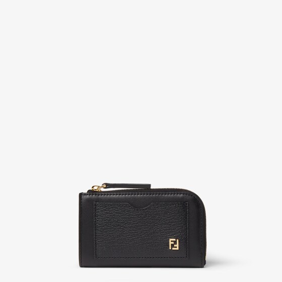 Fendi Ff Card Case Pouch In Black