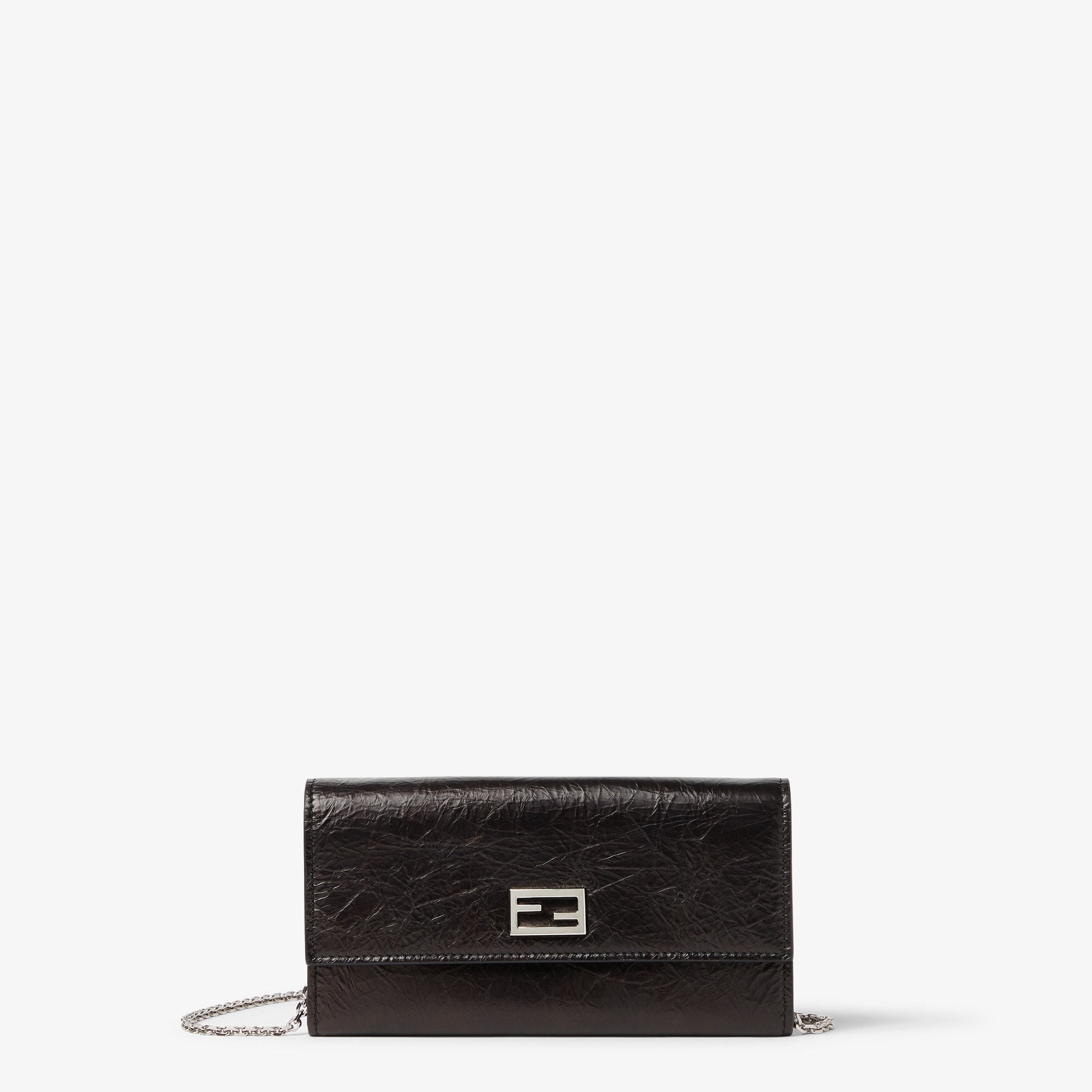 チューブ チェーン付き 長財布 - ブラック | FENDI JP