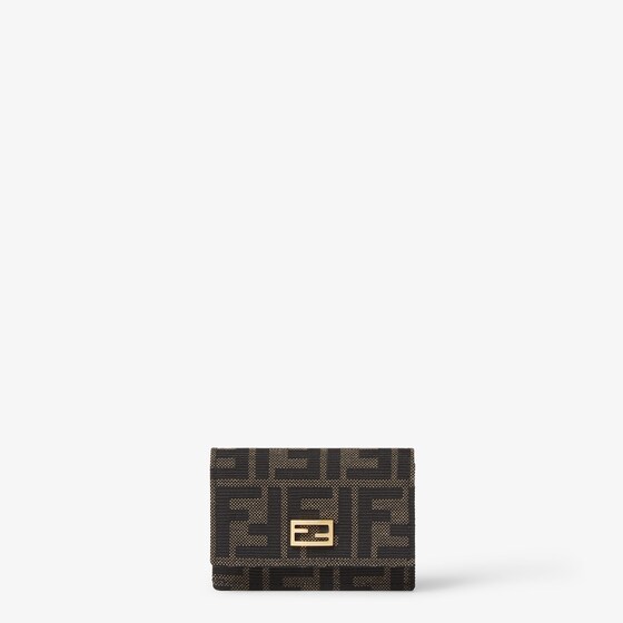 Fendi Tube Card Case In Brown