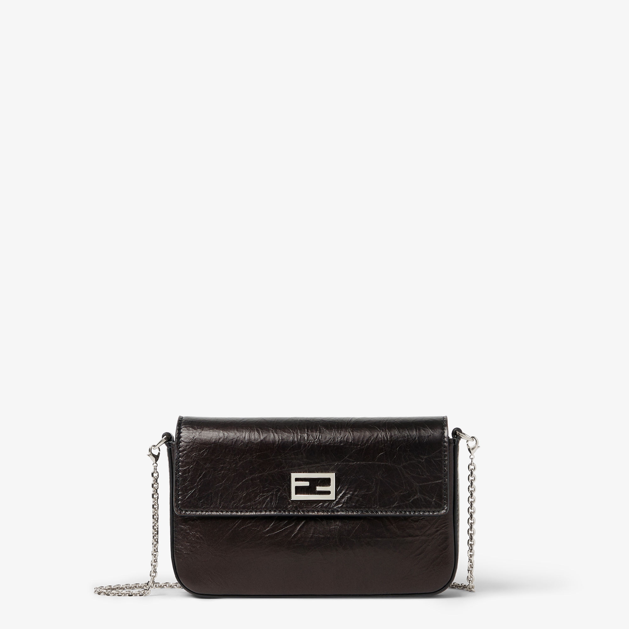 WALLET bag＋POCKET shoulder／キルティングBLACK Tube Wallet On Chain - Black | FENDI US