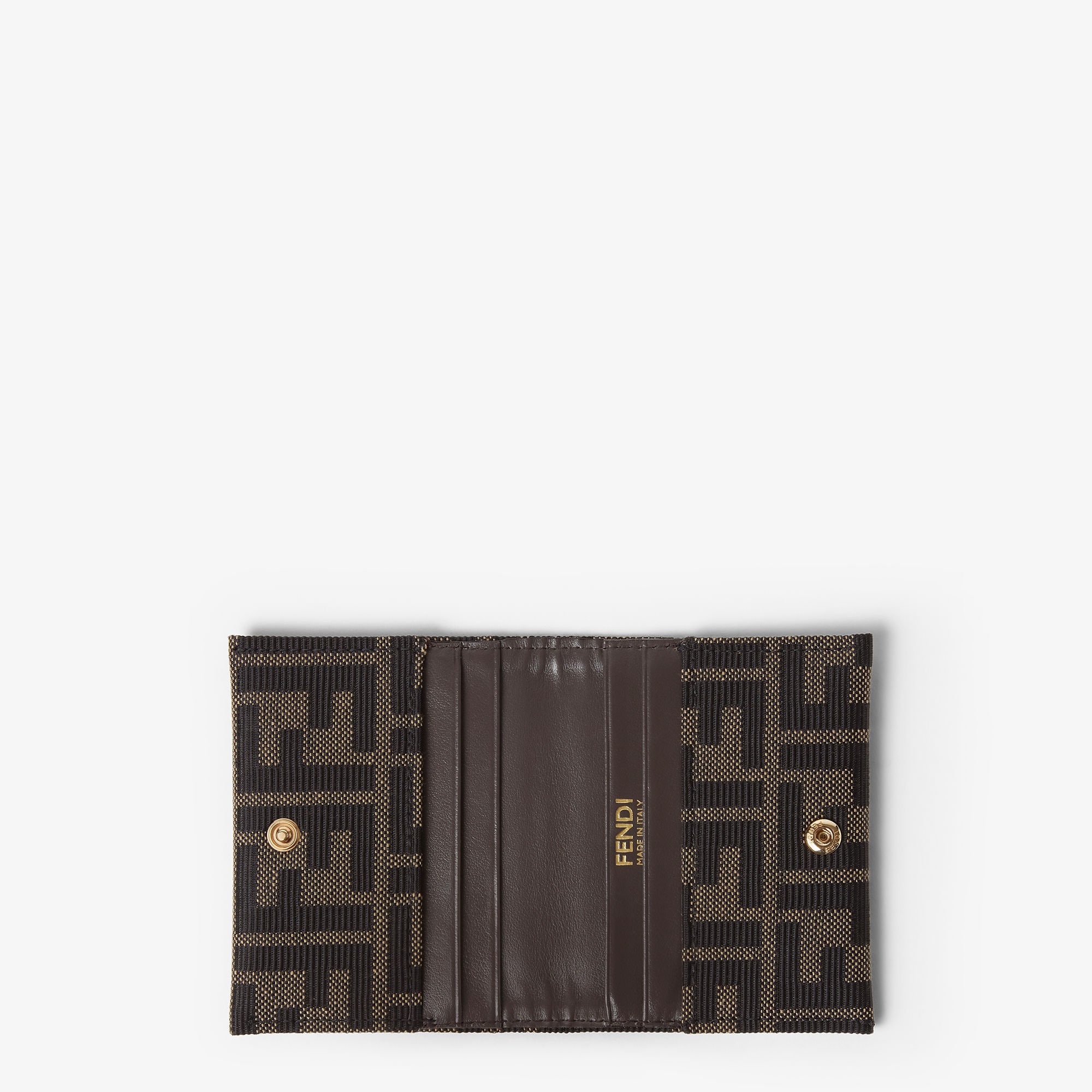 FF Jacquard Card Case - Brown | FENDI US