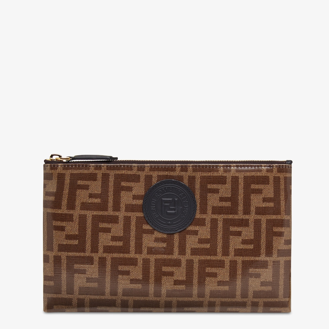 Cartera plana pequeña FF Cartera de tejido | Fendi