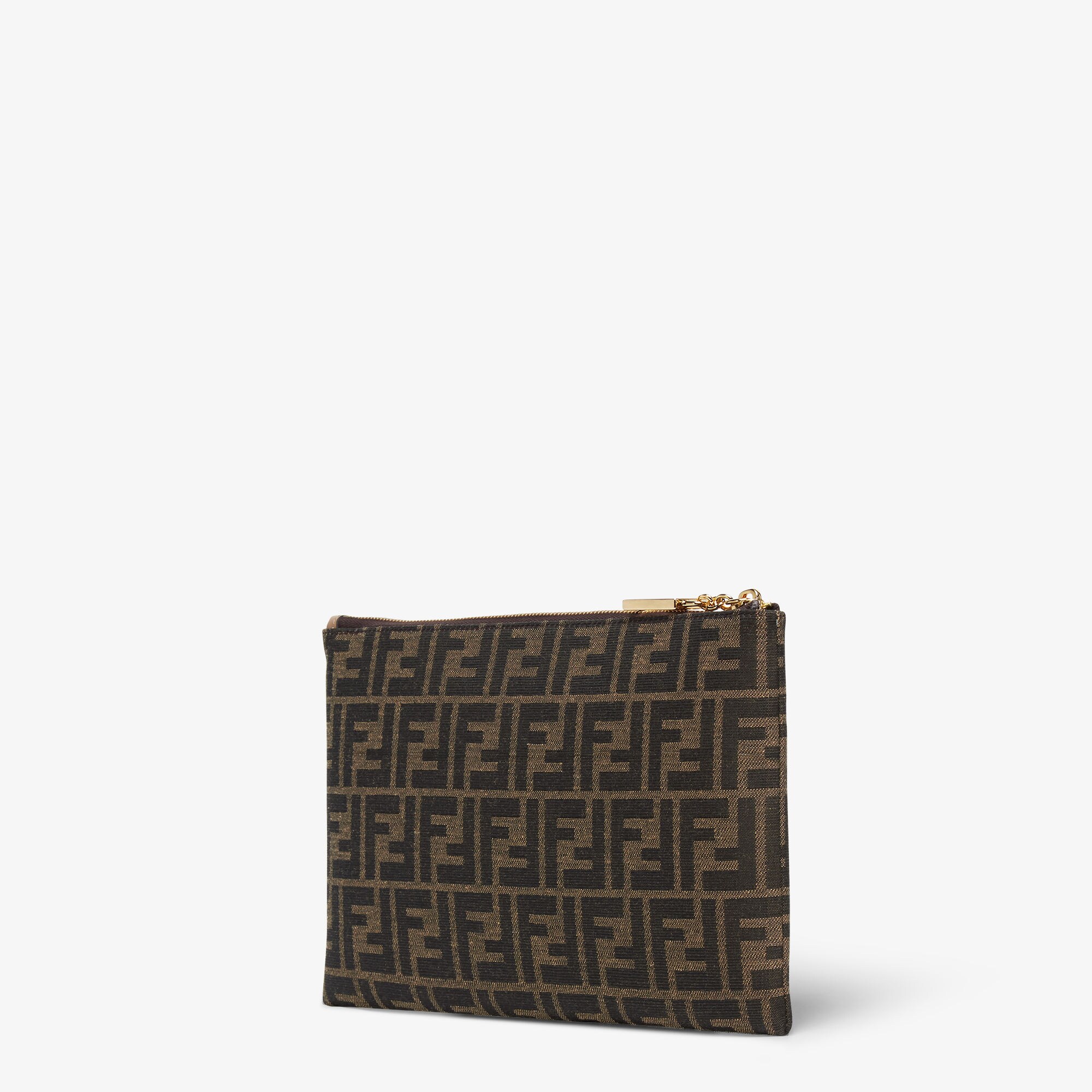 Medium Tube Flat Pouch - Brown | FENDI US