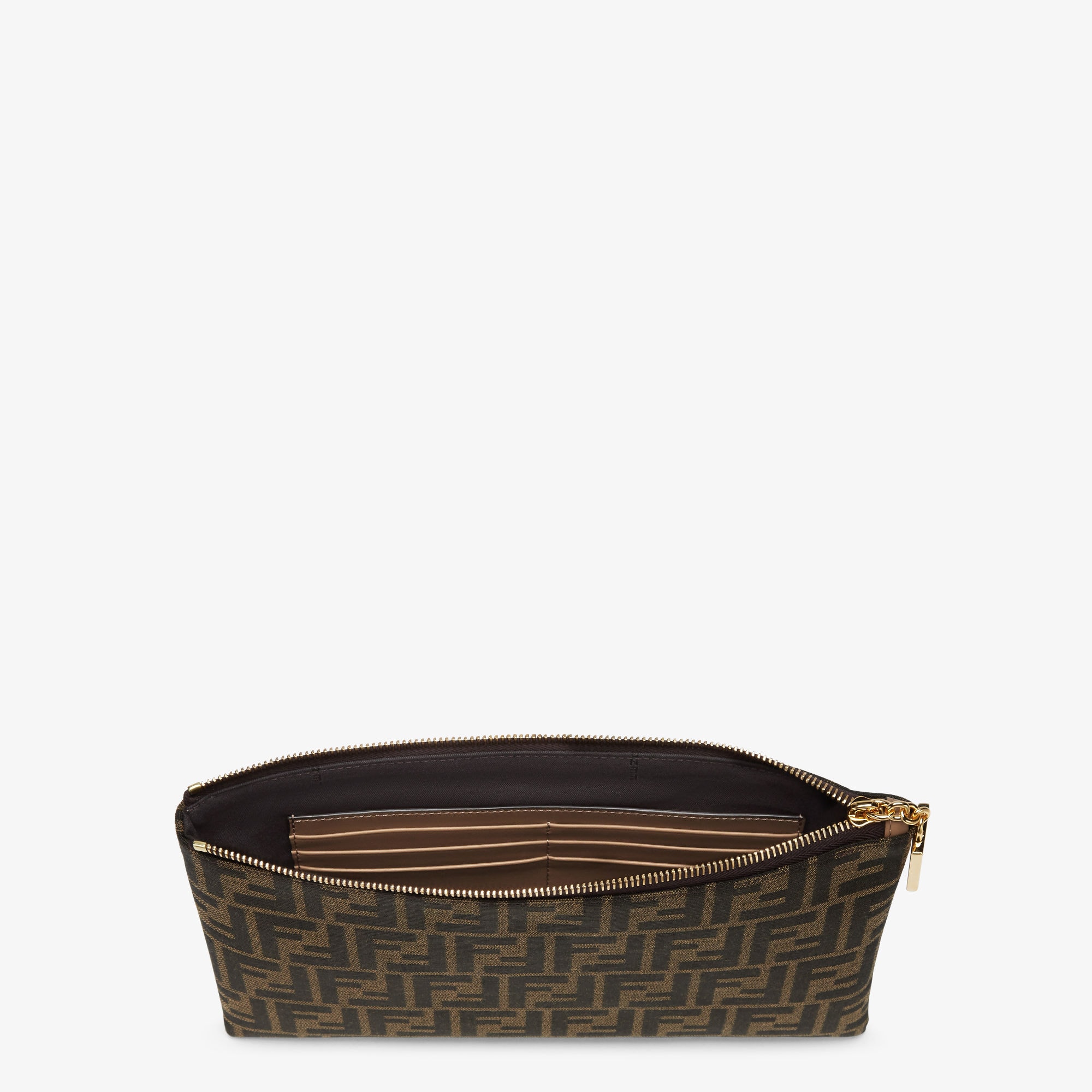 Flat Baguette Pouch Medium Fabric Brown | Fendi Flat Baguette Pouch Medium Fabric Brown | Fendi