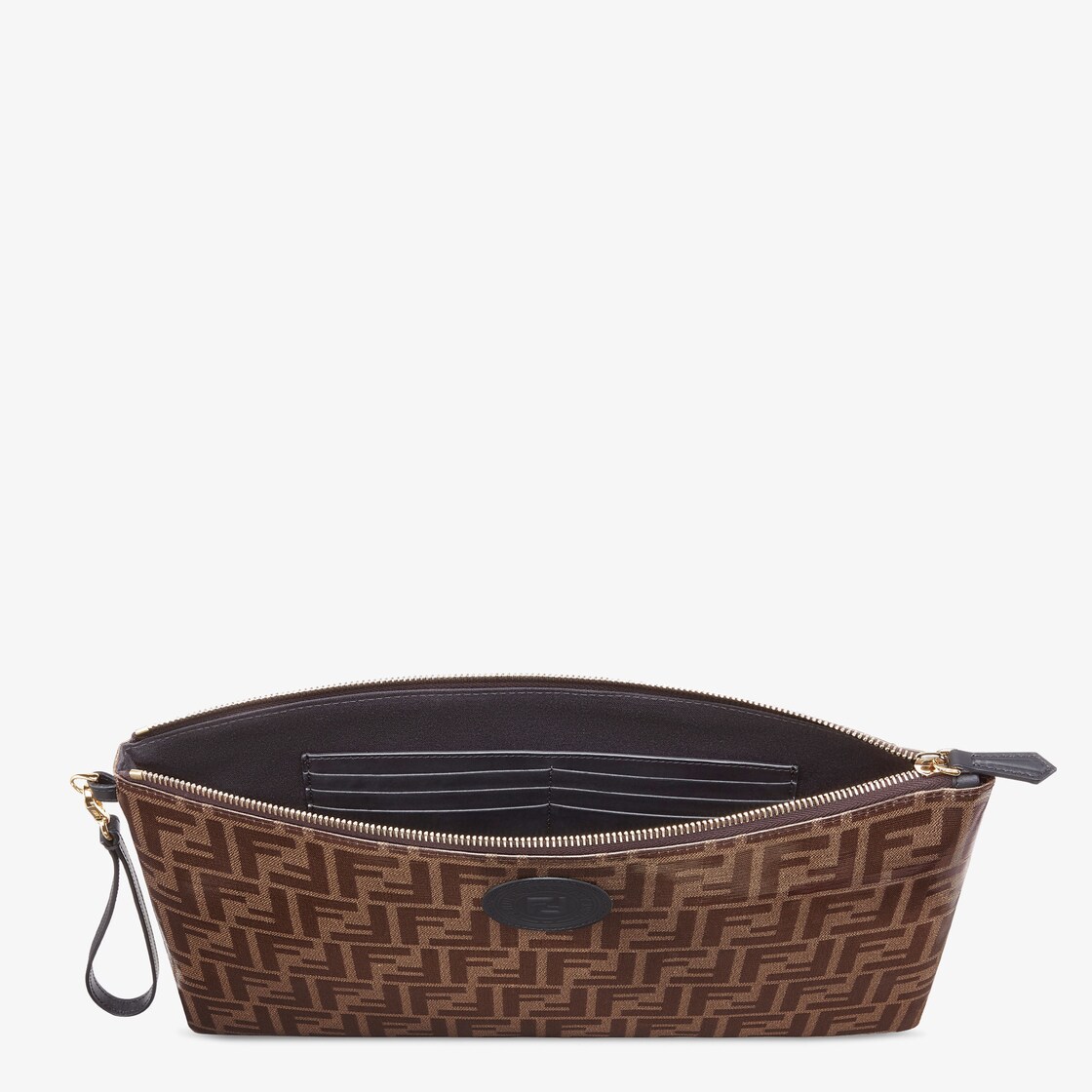 Fendi Large Flat Pouch in Brown